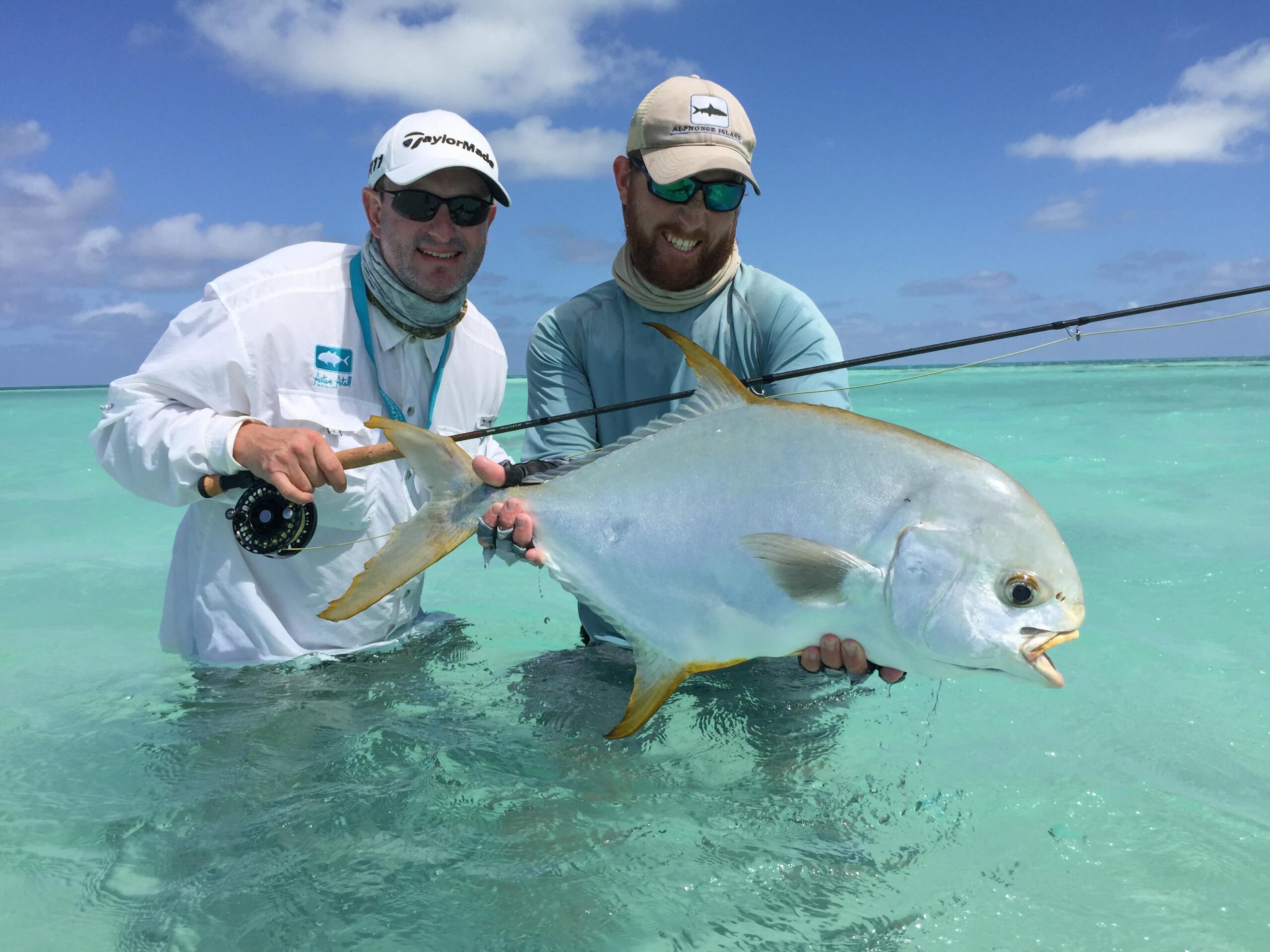 Indo-Pacific permit caught on a fly at Alphonse Island