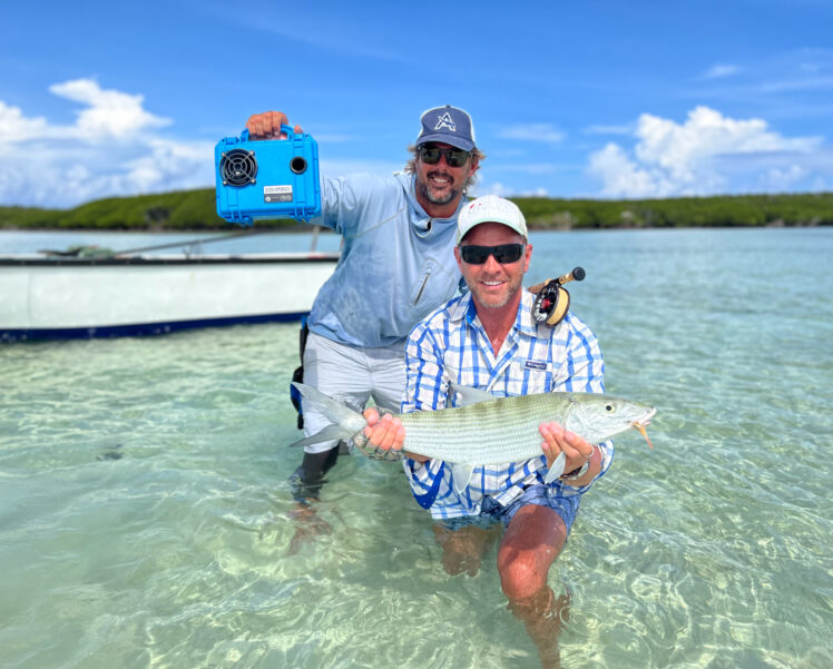 Bonefish catch on Cosmoledo Atoll