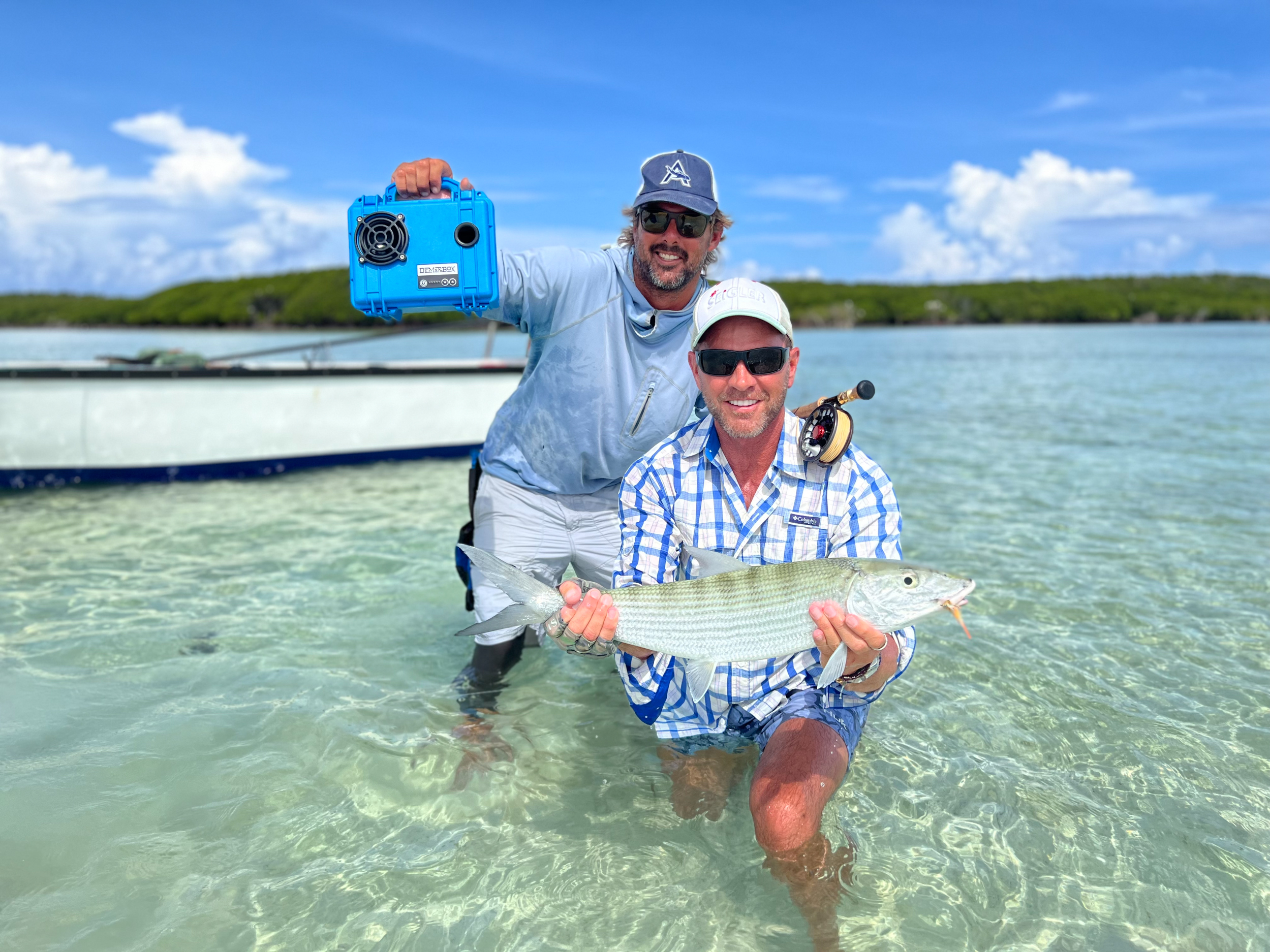 Bonefish catch on Cosmoledo Atoll