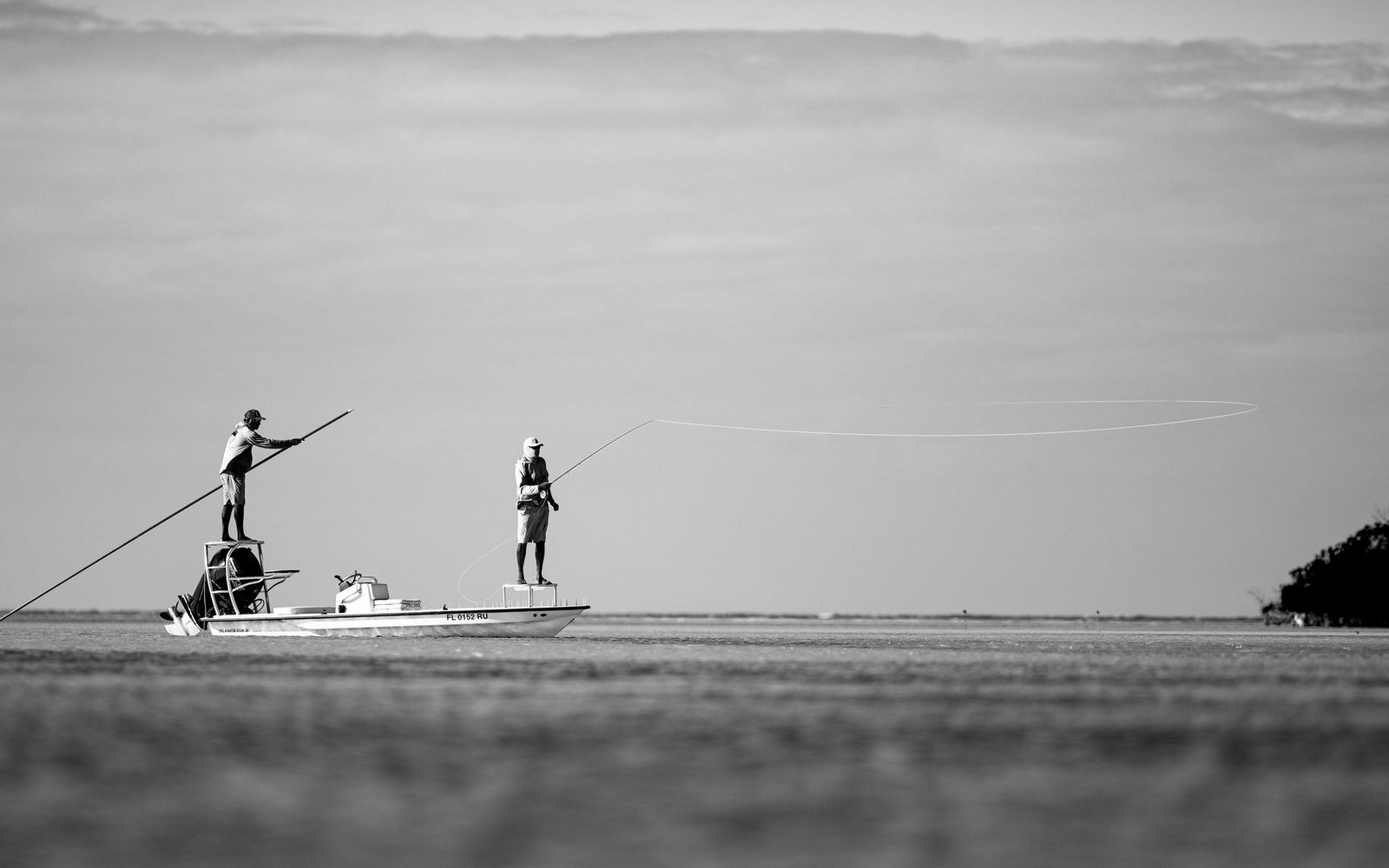 Casting Techniques for Saltwater Fly Fishing - Black & White