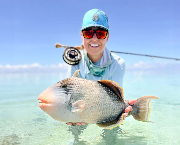 Seychelles Cosmoledo Atoll triggerfish fly fishing