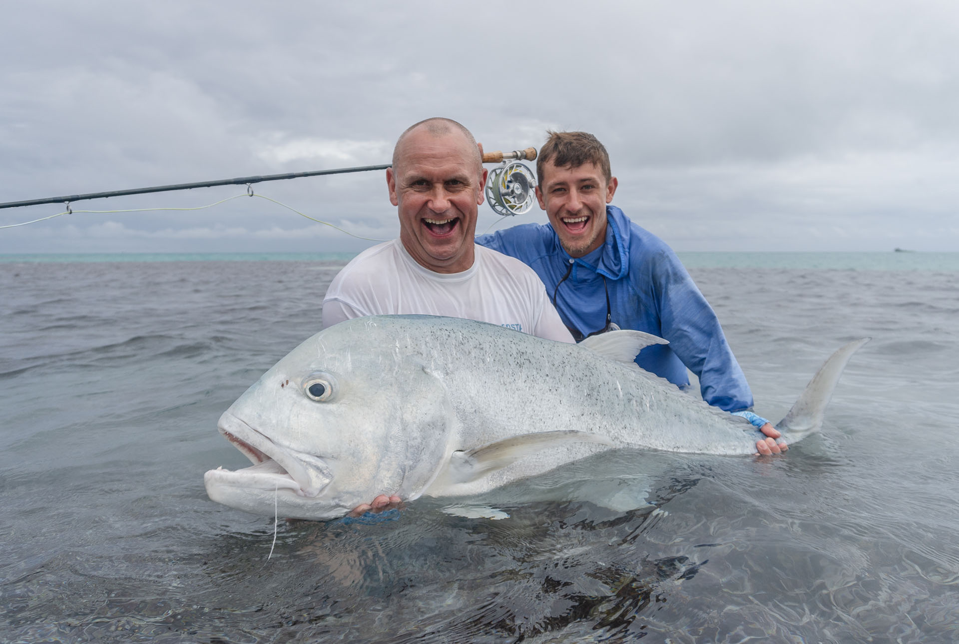 Seychelles Alphonse Island monster Giant trevally fly fishing