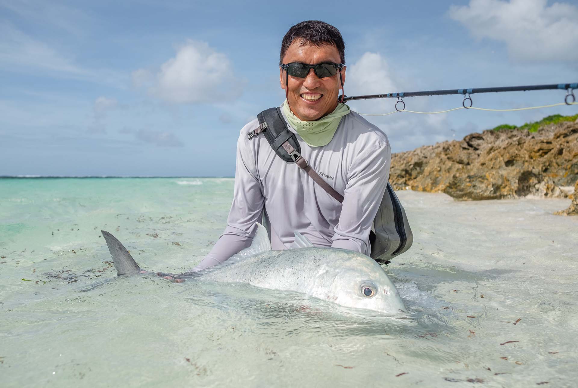 Seychelles Cosmoledo Atoll Giant trevally fly fishing