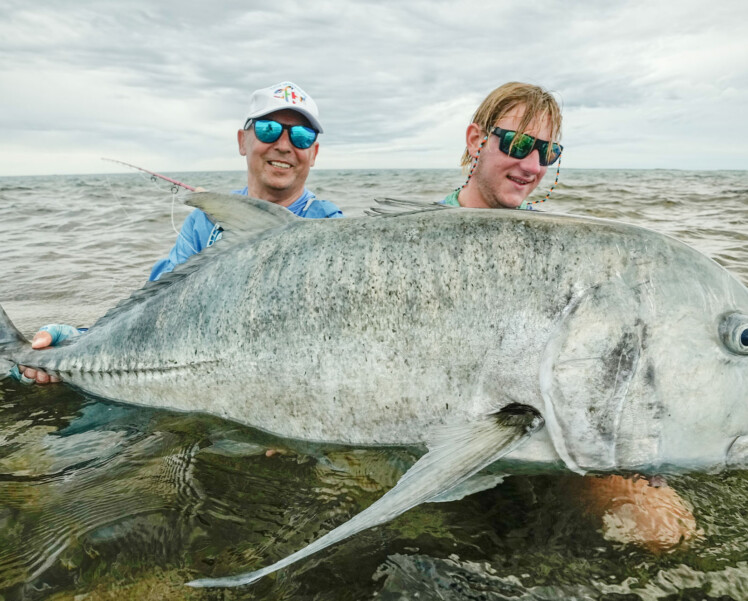 Seychelles Cosmoledo Atoll Giant trevally fly fishing