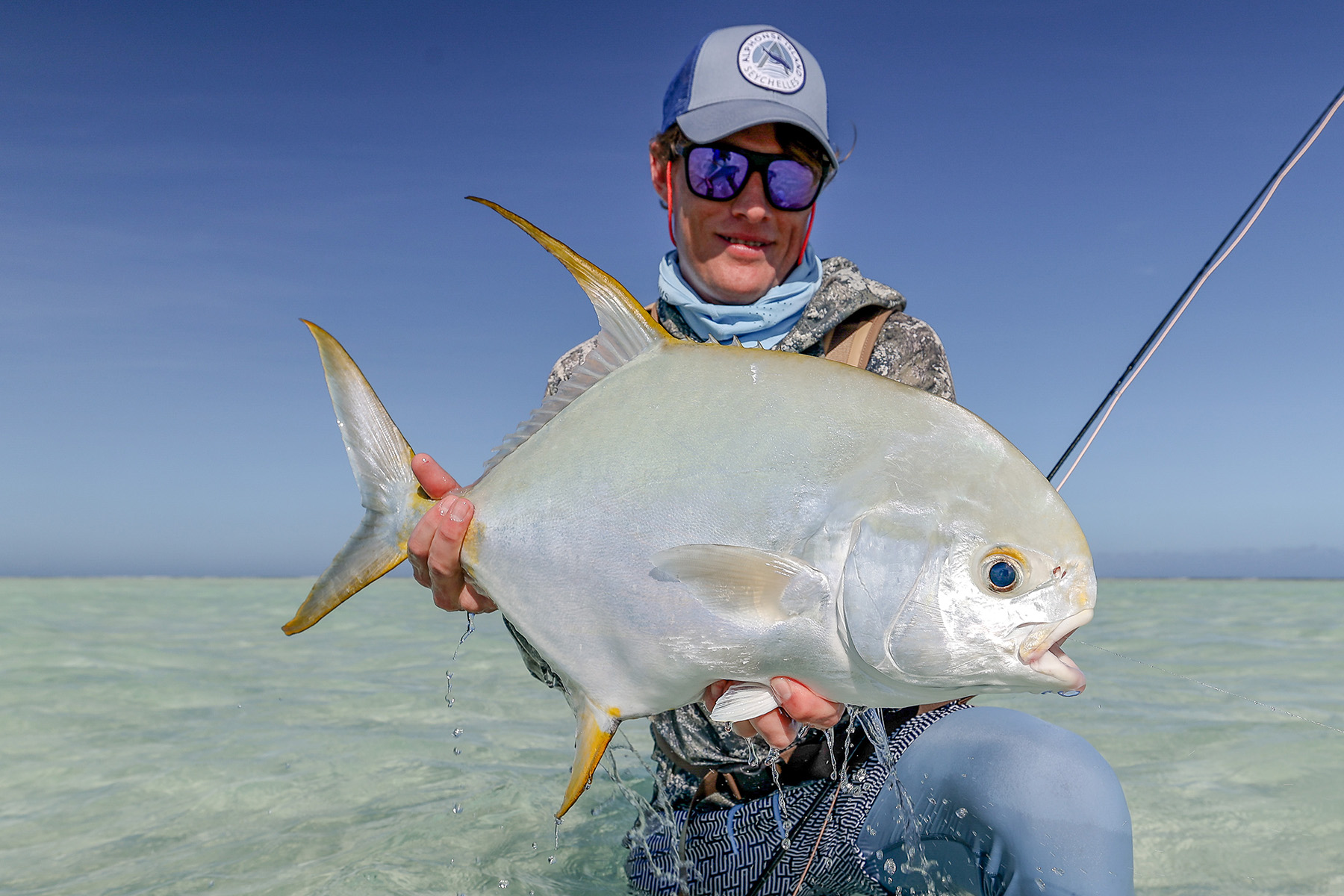 Seychelles Alphonse Atoll permit fly fishing